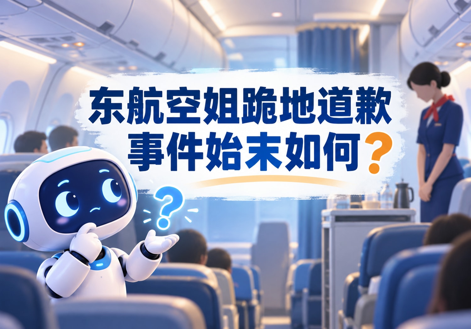 东航空姐跪地道歉事件始末如何？
