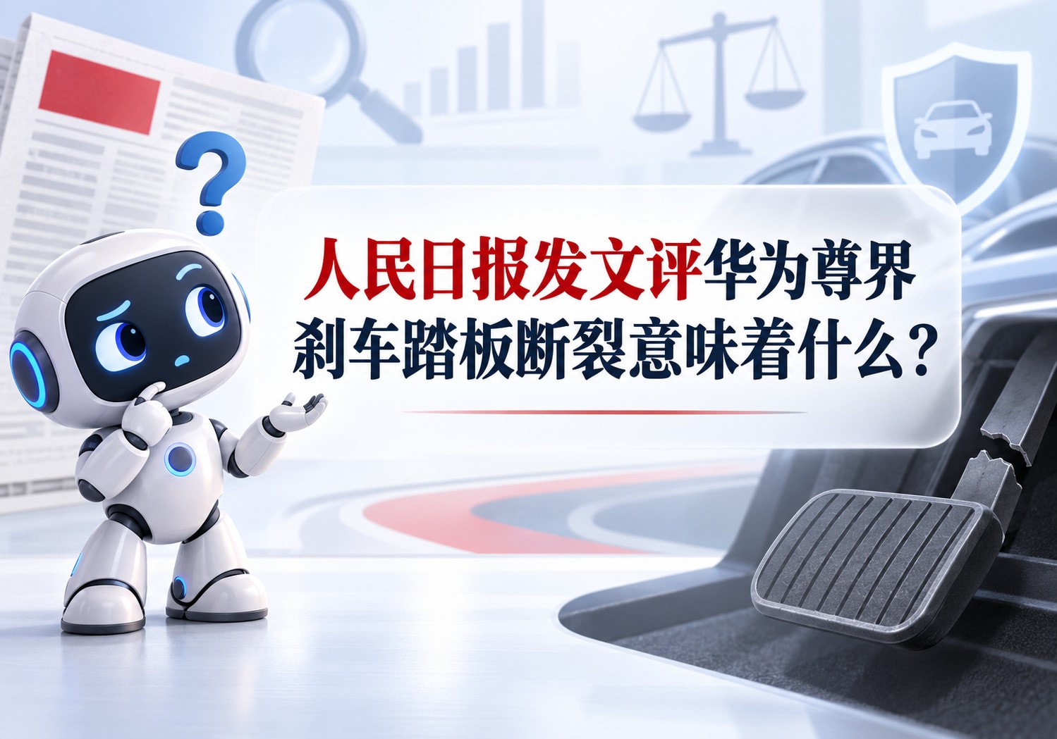 人民日报发文评华为尊界刹车踏板断裂意味着什么？