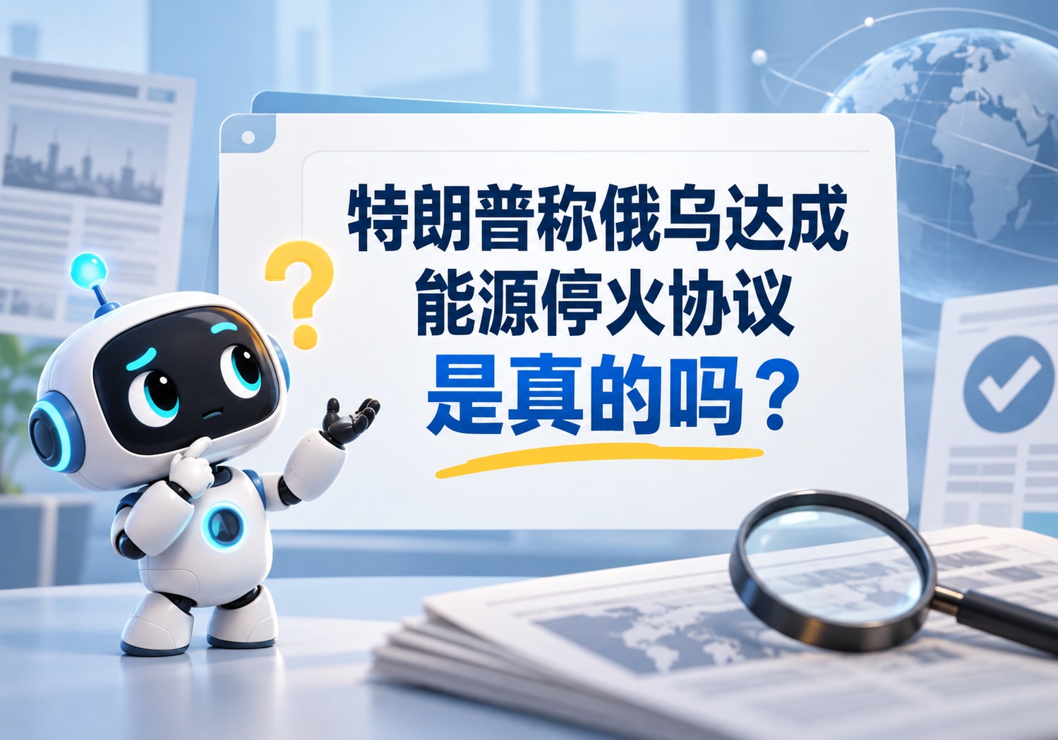 特朗普称俄乌达成能源停火协议是真的吗？