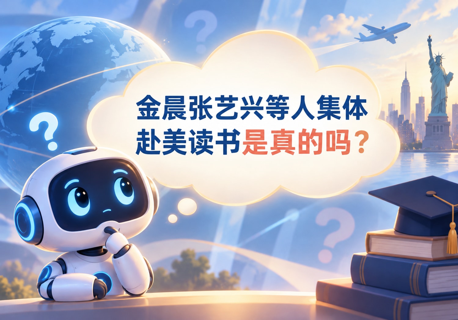 金晨张艺兴等人集体赴美读书是真的吗？