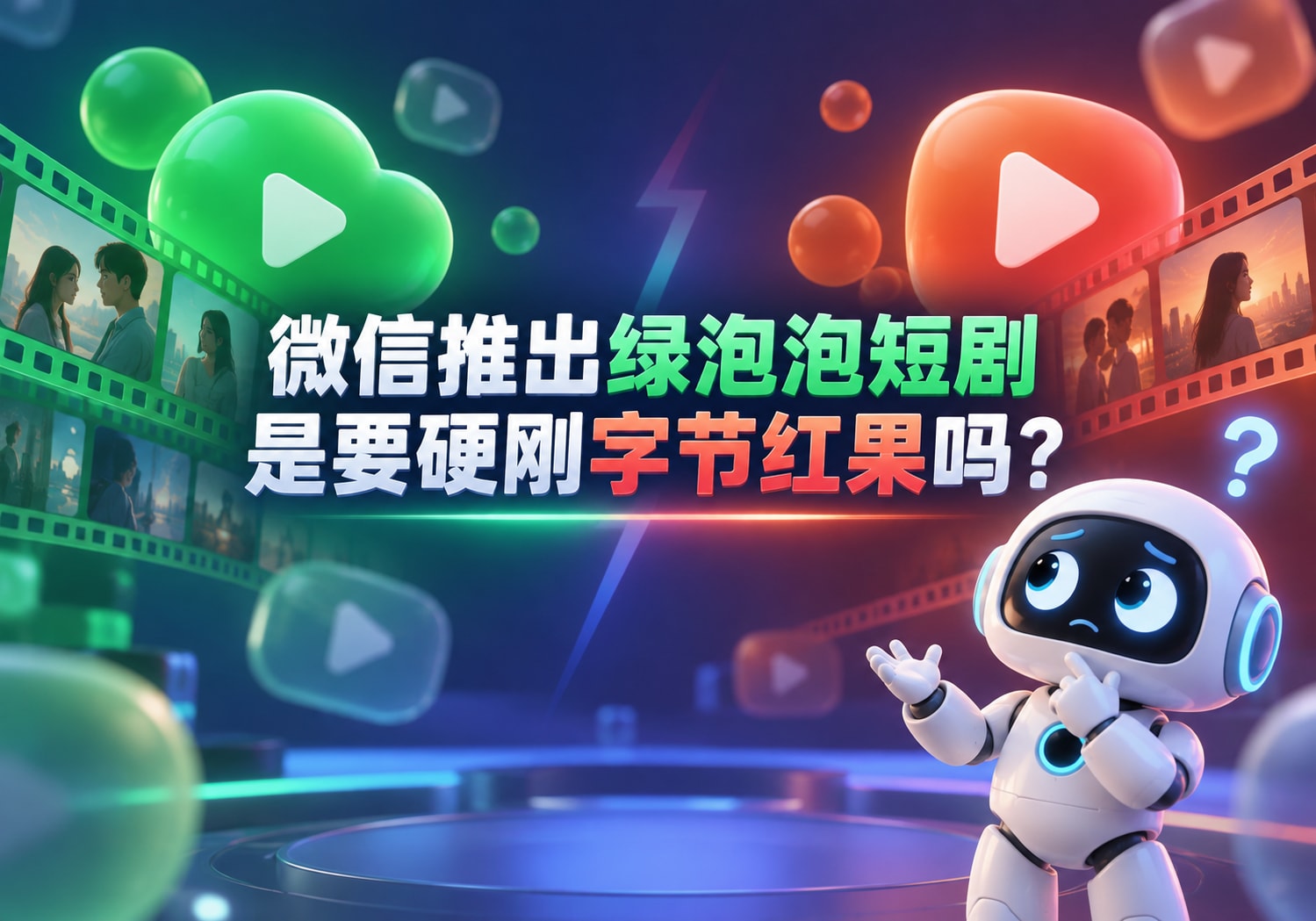 微信推出绿泡泡短剧是要硬刚字节红果吗？