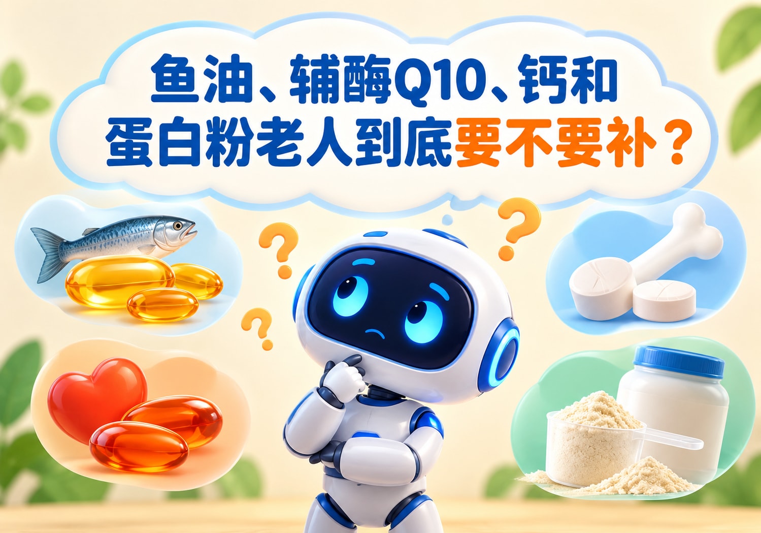 鱼油、辅酶Q10、钙和蛋白粉老人到底要不要补？