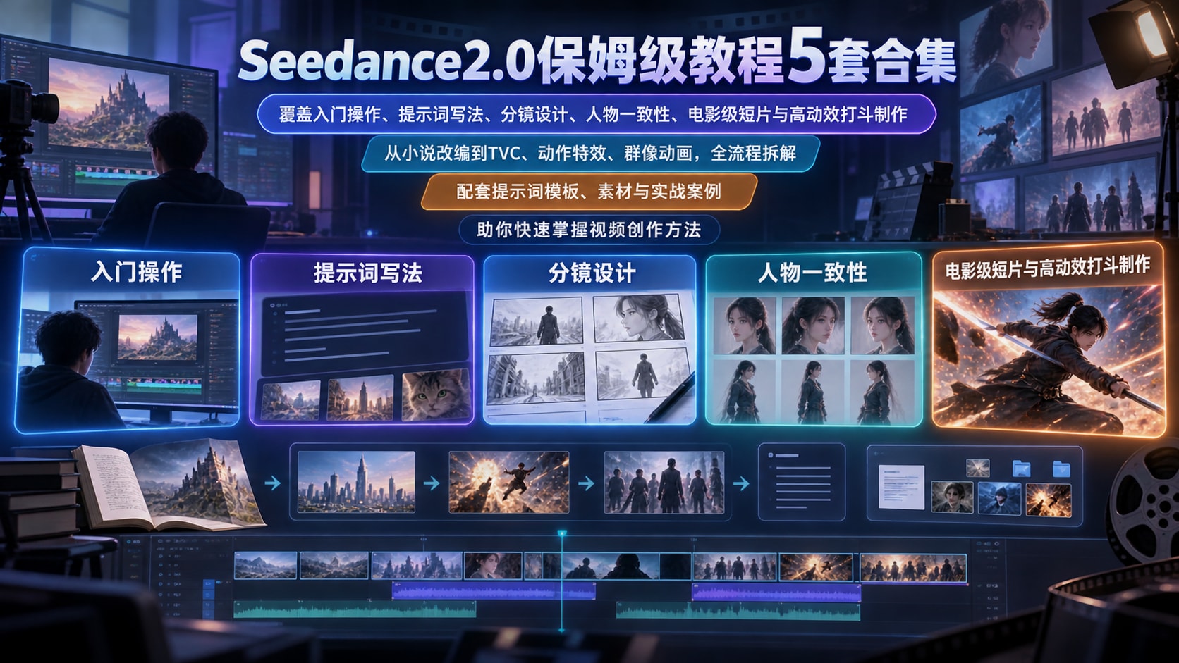 Seedance2.0保姆级教程5套合集，从入门到精通的最全攻略