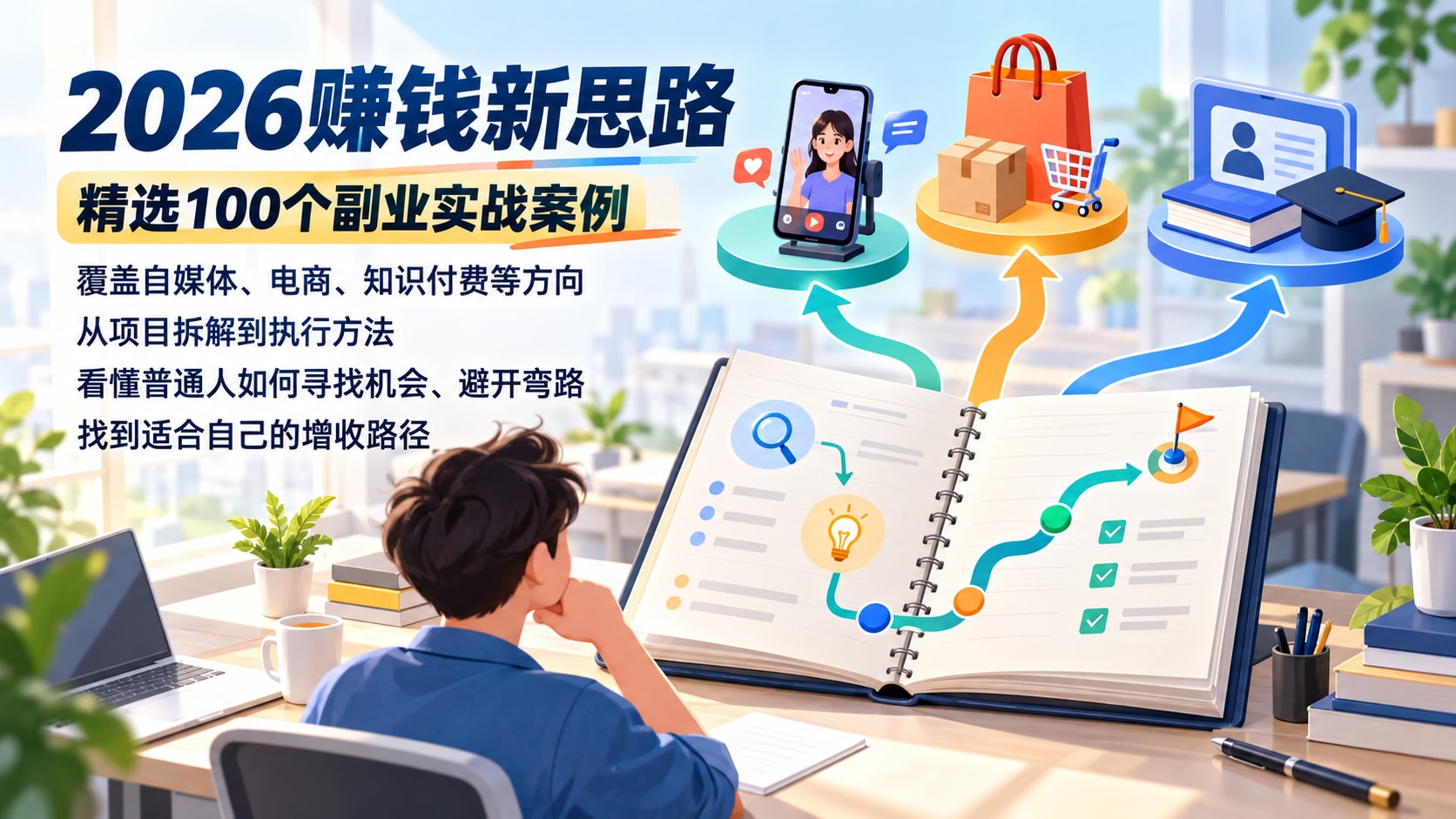 100个副业赚钱案例PDF｜新个体实战手册（自媒体 电商 知识付费+高清下载）