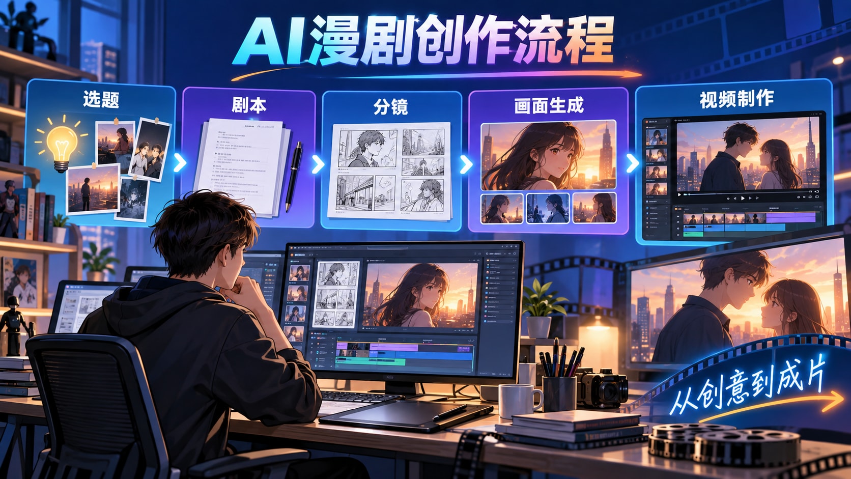 抖音80W粉丝博主，付费AI漫剧教学课程