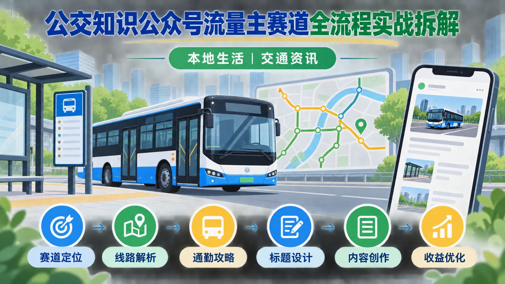 公众号流量主公交知识赛道，全流程实战讲解