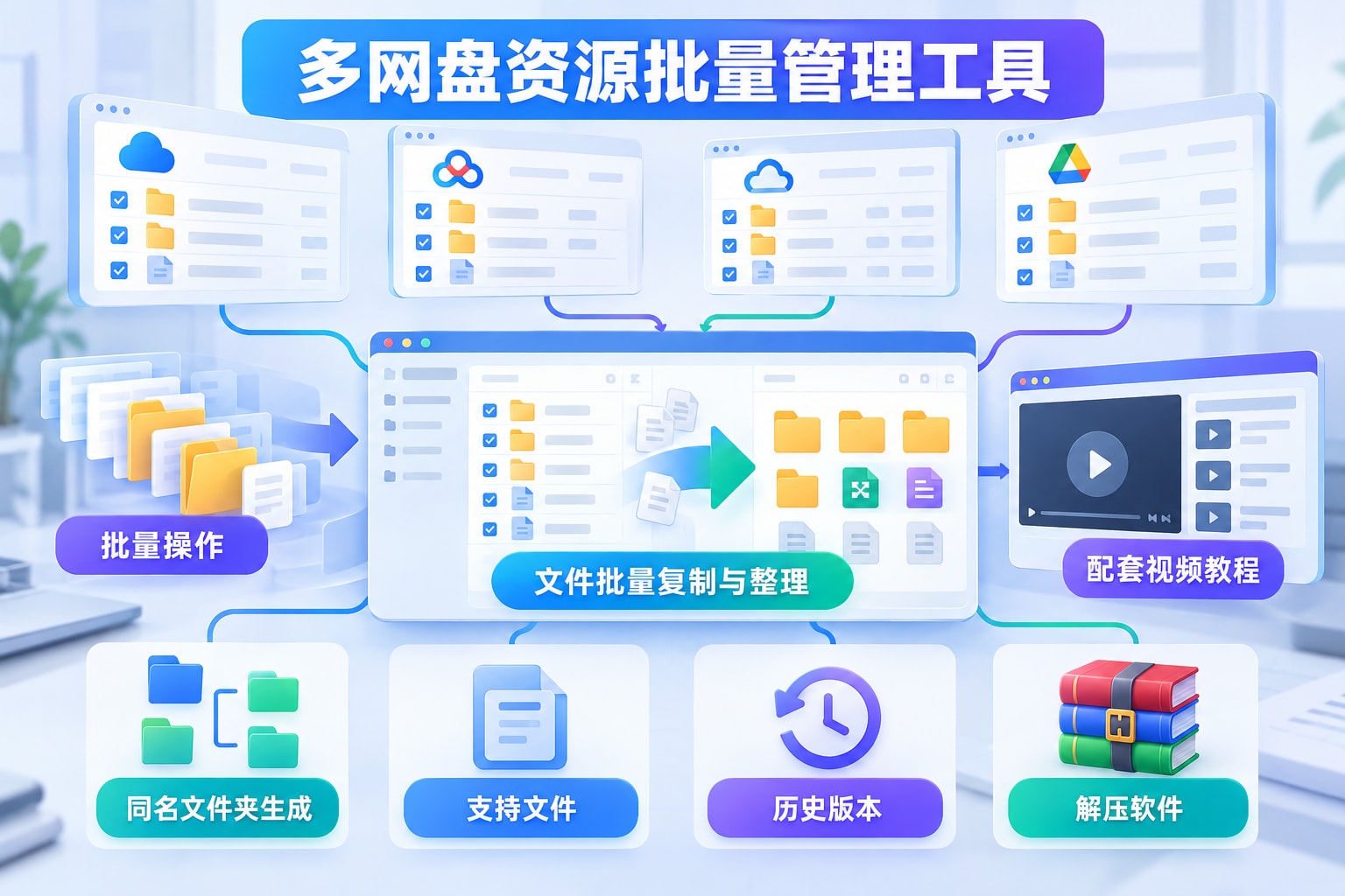 多网盘资源批量管理工具，附视频教程