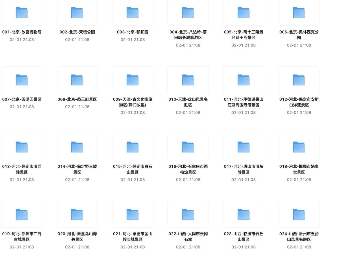 中国318个5A级景区视频讲解+185个航拍