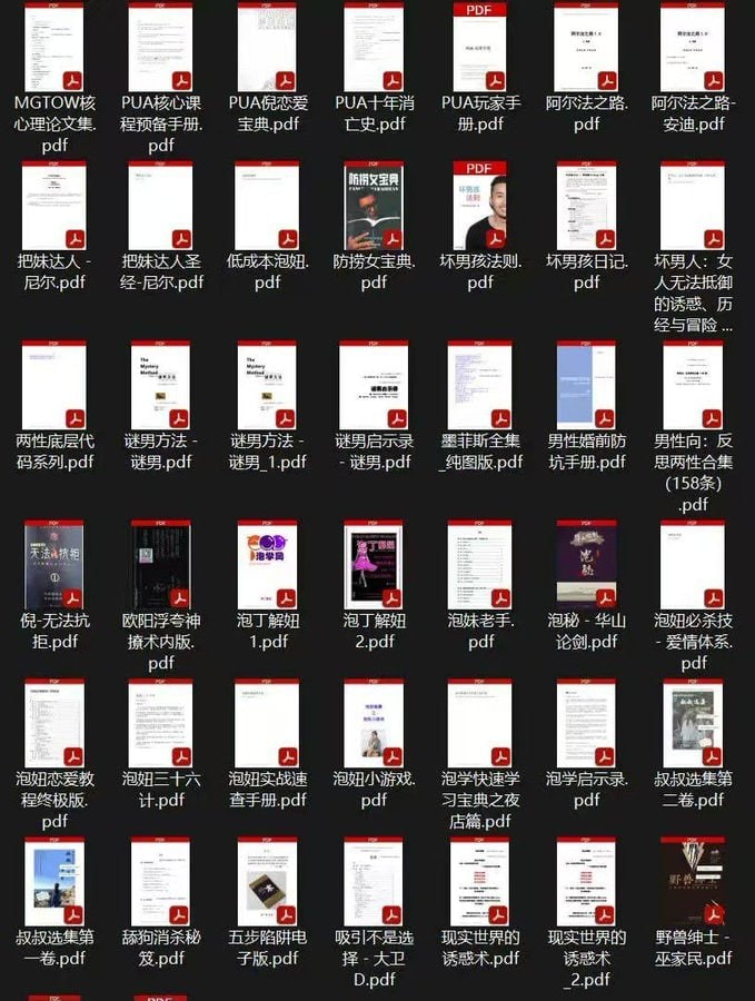 男性泡妞情感电子书大合集