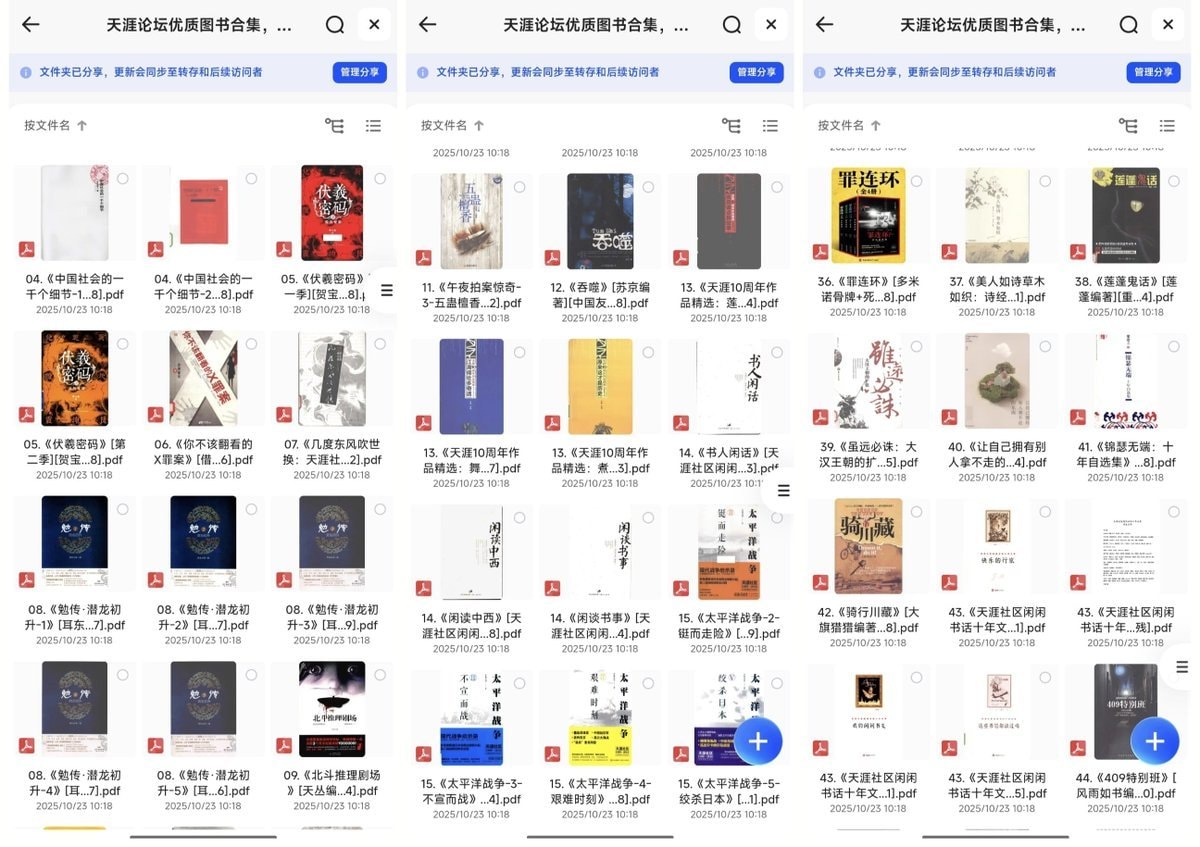 天涯论坛优质图书合集，均是当年火爆一时的作品