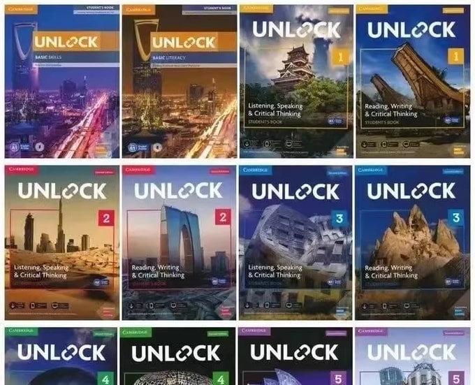 剑桥顶级教材Unlock  0-5级听说读写 (PDF+视频+音频)