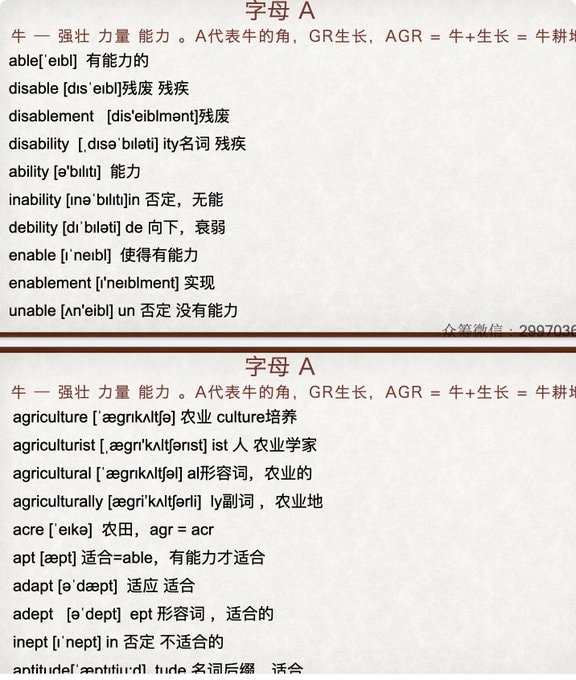 一堂上瘾的英语单词课：6000词频内拆解词根单词课视频+讲义
