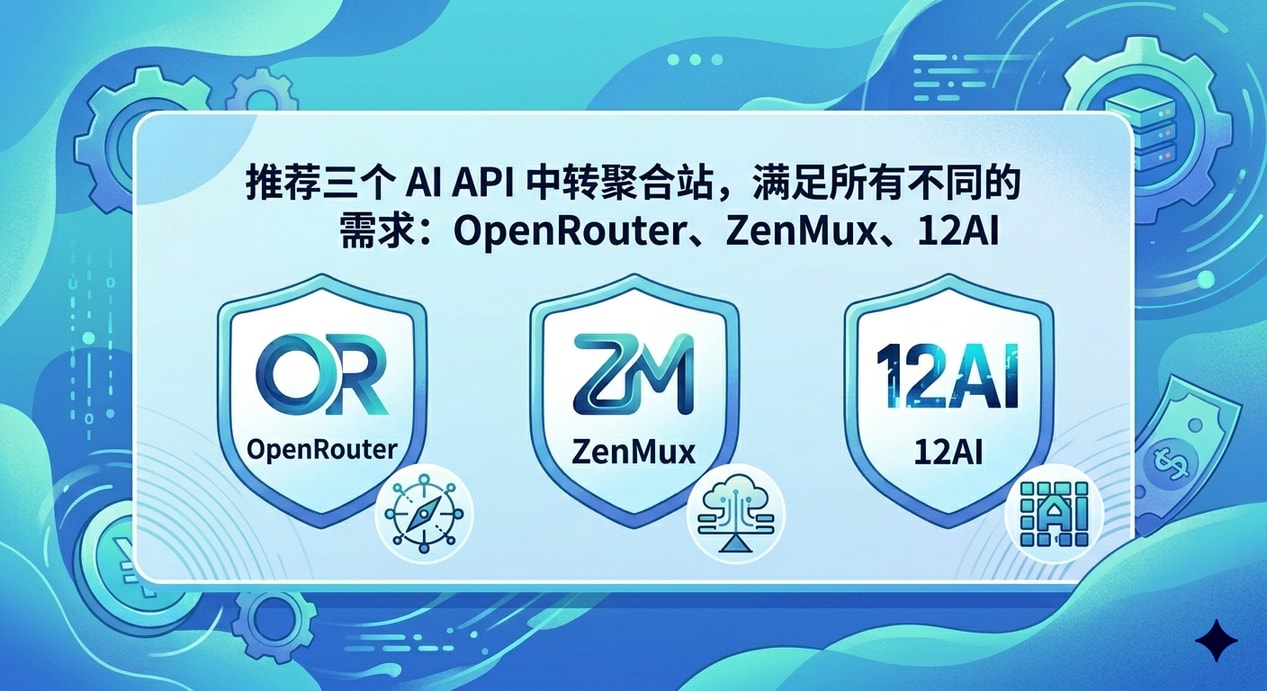 推荐 3个 AI API 中转聚合站，一站在手，天下AI我有！
