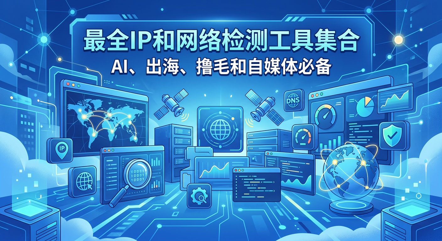 21个IP和网络检测工具集合，AI、出海、撸毛和自媒体必备